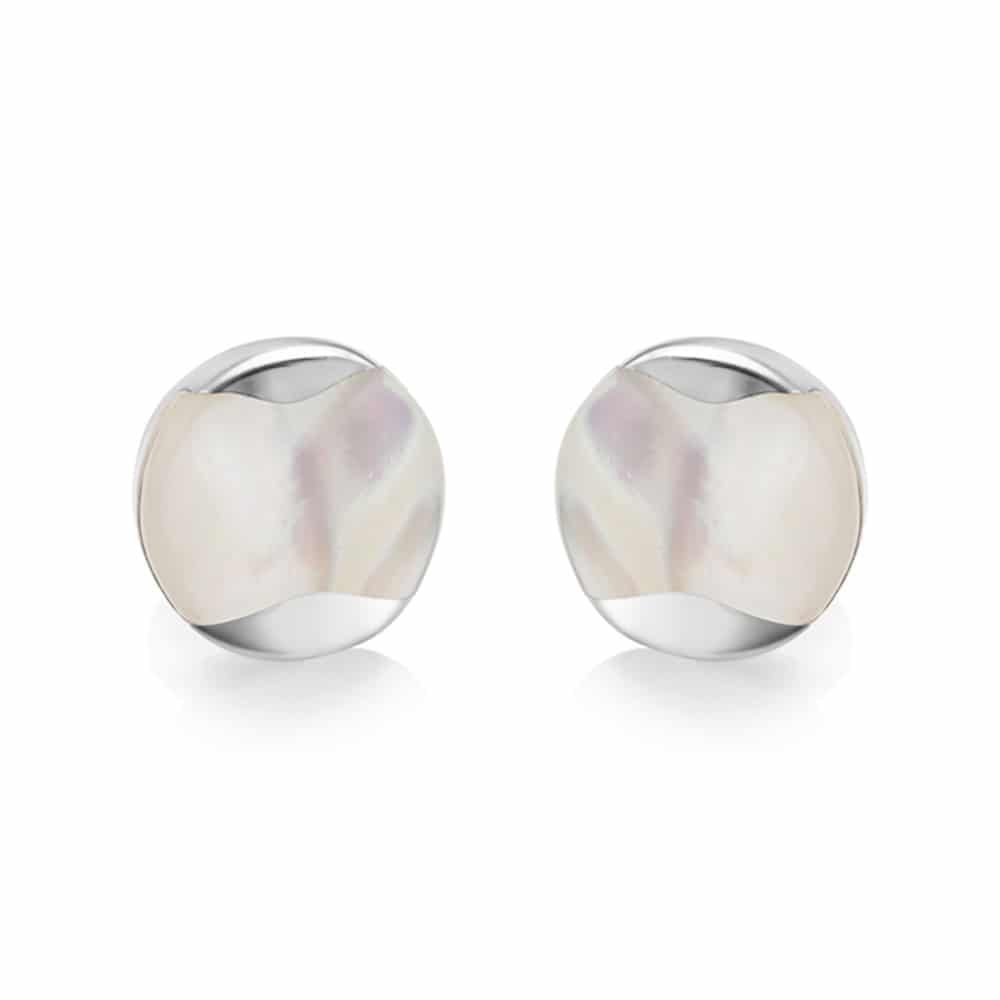 Jersey Pearls Dune Large Mother of Pearl Stud Earrings