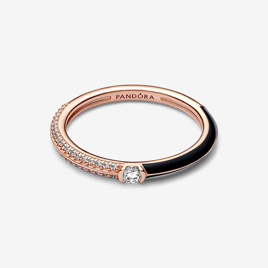 192528c01 Pandora ME Pavé & Black Dual Ring – Coe & Co. Stores