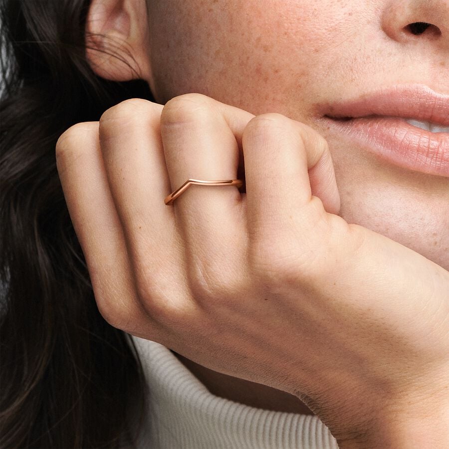 
                      
                        Pandora Polished Wishbone Ring Rose Gold
                      
                    