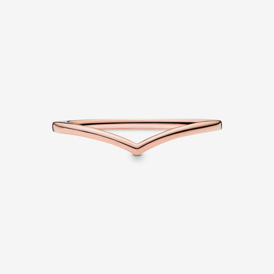 Pandora Polished Wishbone Ring Rose Gold