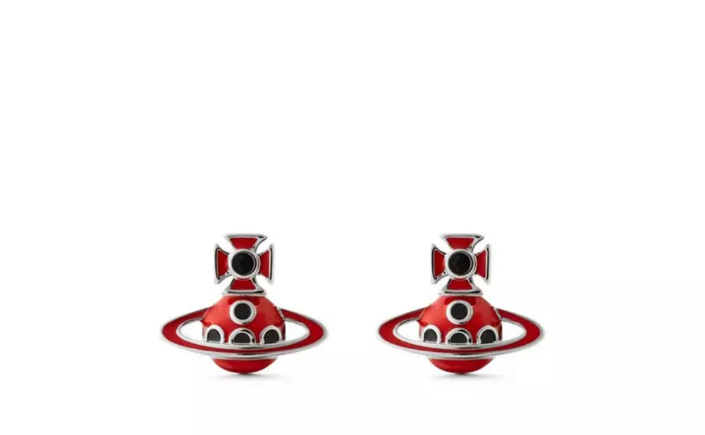 Vivienne Westwood Sylvana Orb Earrings Silver Tone
