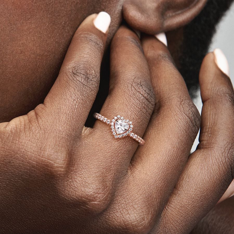 
                      
                        Pandora Sparkling Elevated Heart Ring
                      
                    