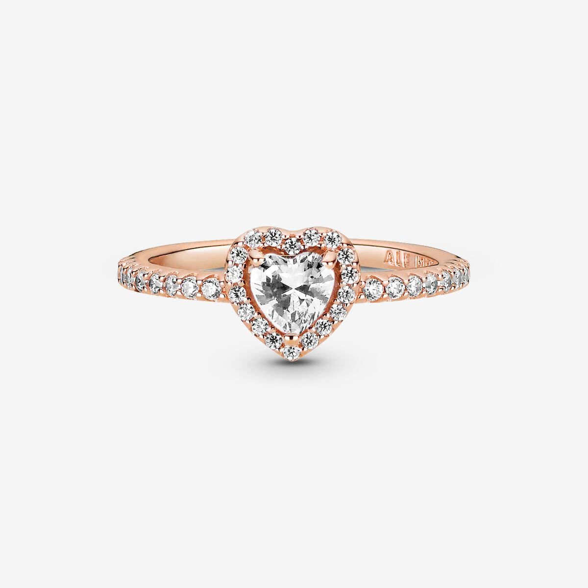 Pandora Sparkling Elevated Heart Ring