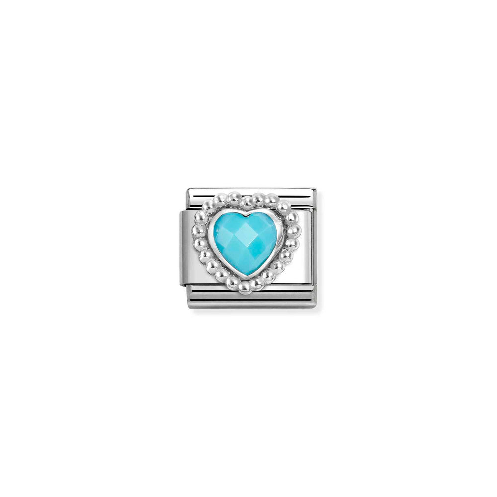 Nomination Classic Link Turquoise Heart Beaded Setting