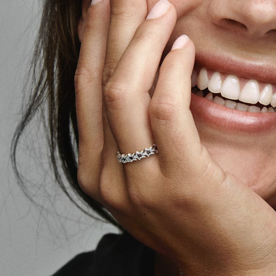 
                      
                        Pandora Band of Asymmetric Stars Ring
                      
                    