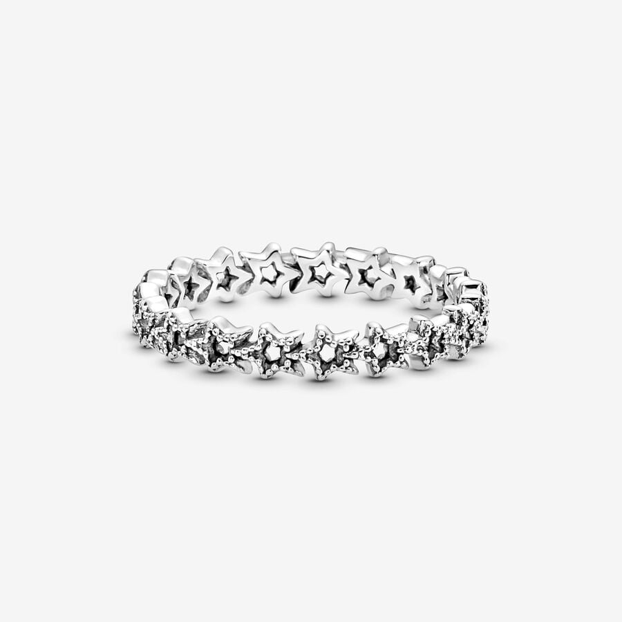 
                      
                        Pandora Band of Asymmetric Stars Ring
                      
                    