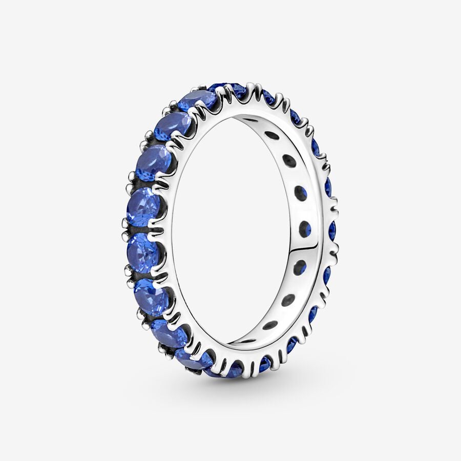 Pandora Sparkling Row Eternity Ring-Blue