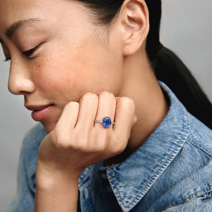
                      
                        Pandora Sparkling Statement Halo Ring
                      
                    