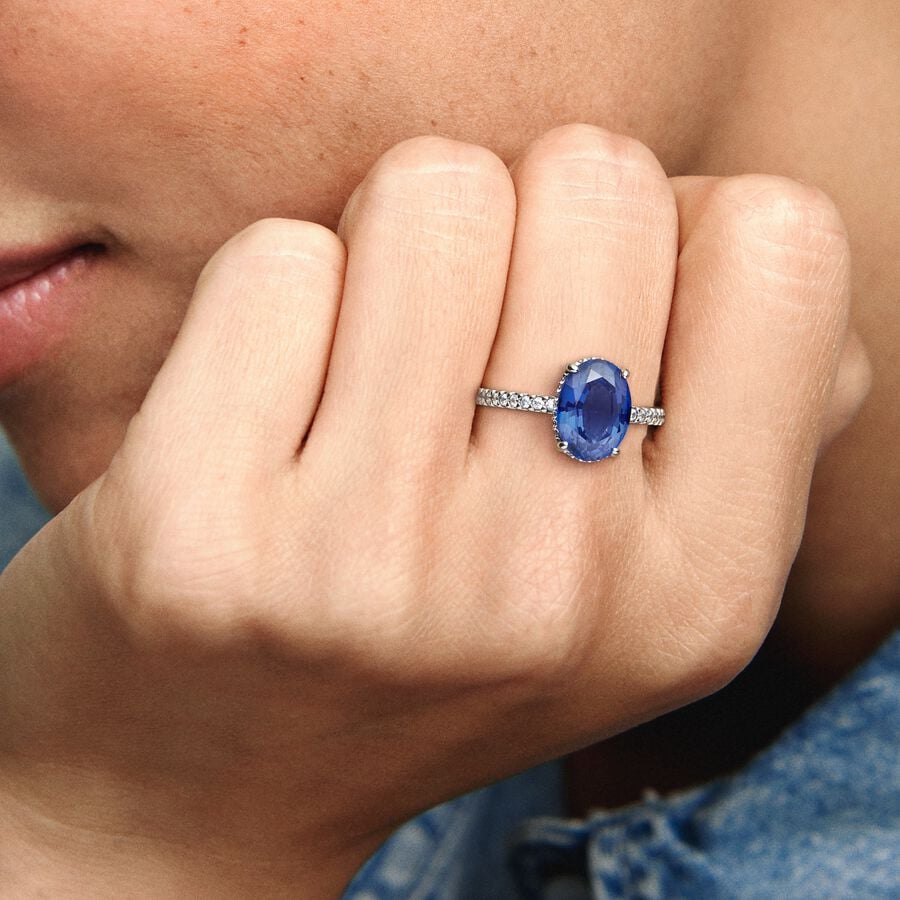 
                      
                        Pandora Sparkling Statement Halo Ring
                      
                    