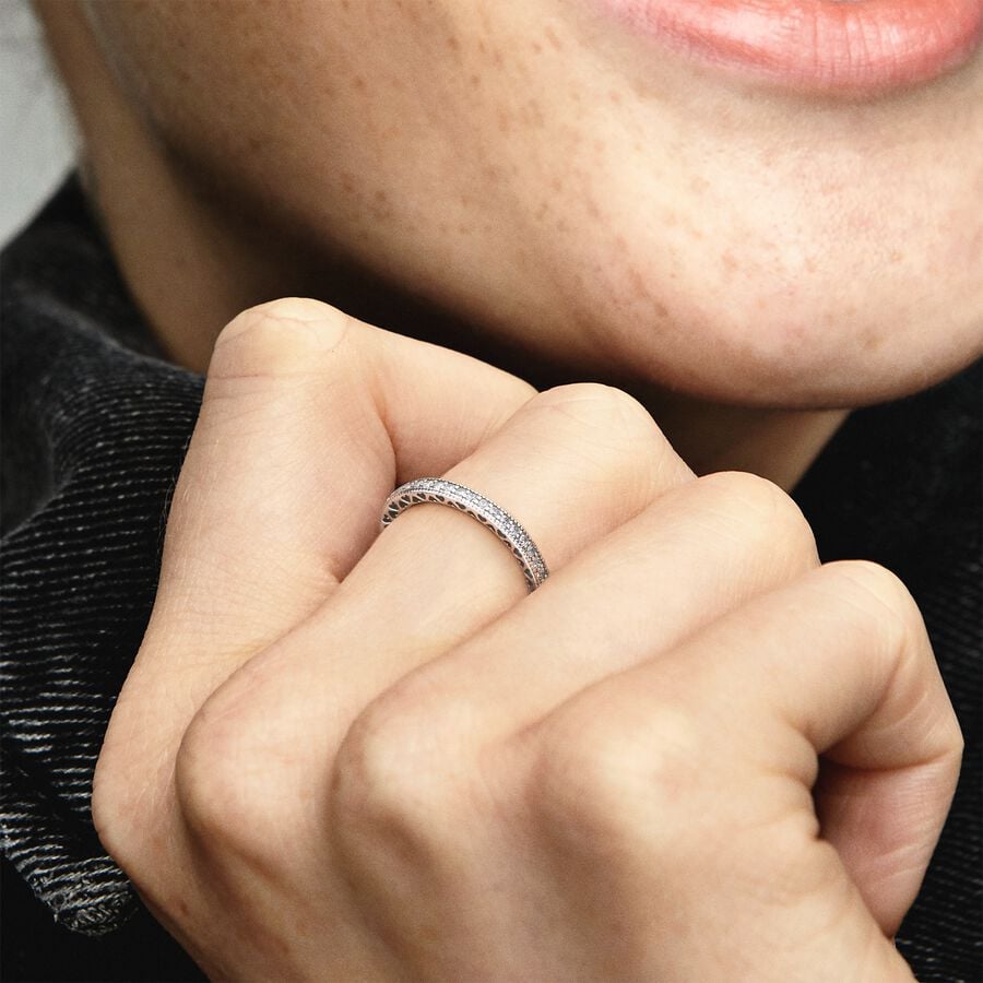 
                      
                        Pandora Sparkle & Hearts Ring
                      
                    