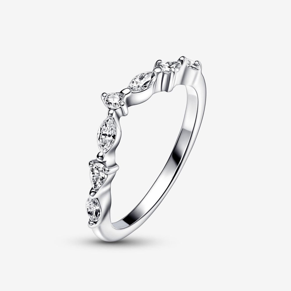 
                      
                        PANDORA Timeless Wishbone Sparkling Alternating Ring
                      
                    