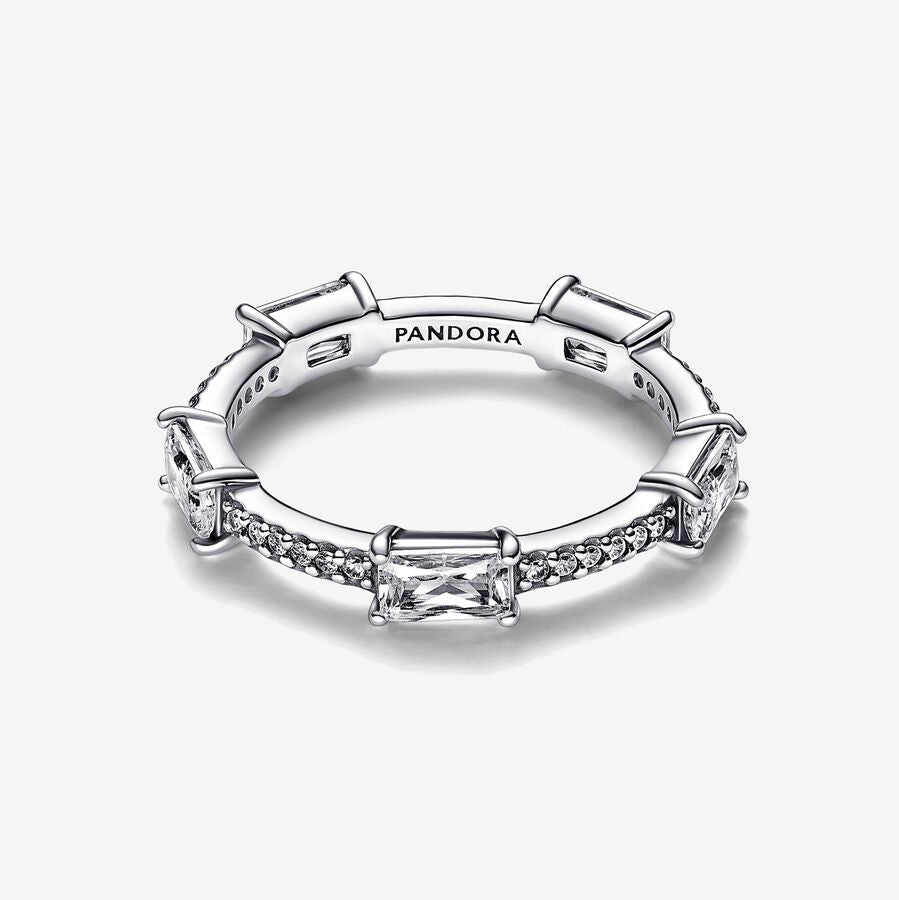 
                      
                        Pandora Rectangular Bars Sparkling Pavé Ring
                      
                    