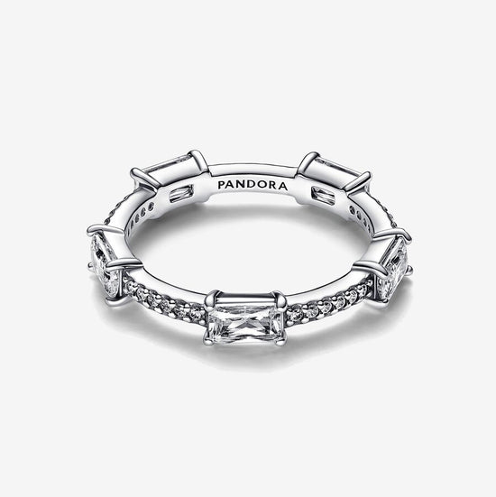 Pandora Rectangular Bars Sparkling Pavé Ring