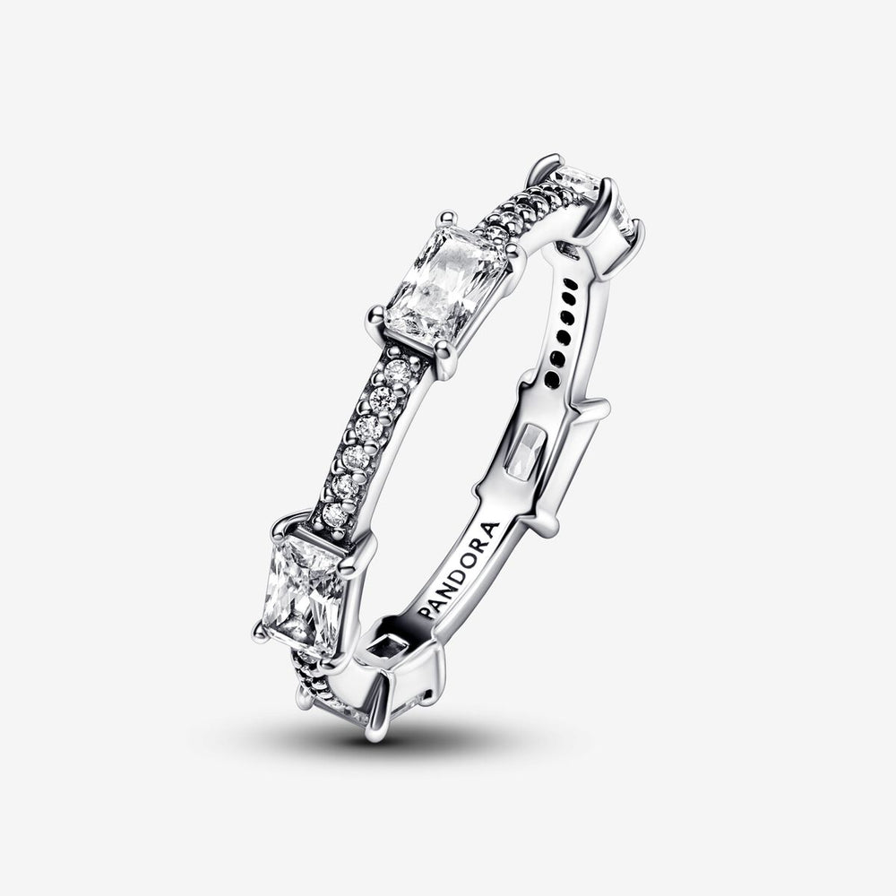 
                      
                        Pandora Rectangular Bars Sparkling Pavé Ring
                      
                    