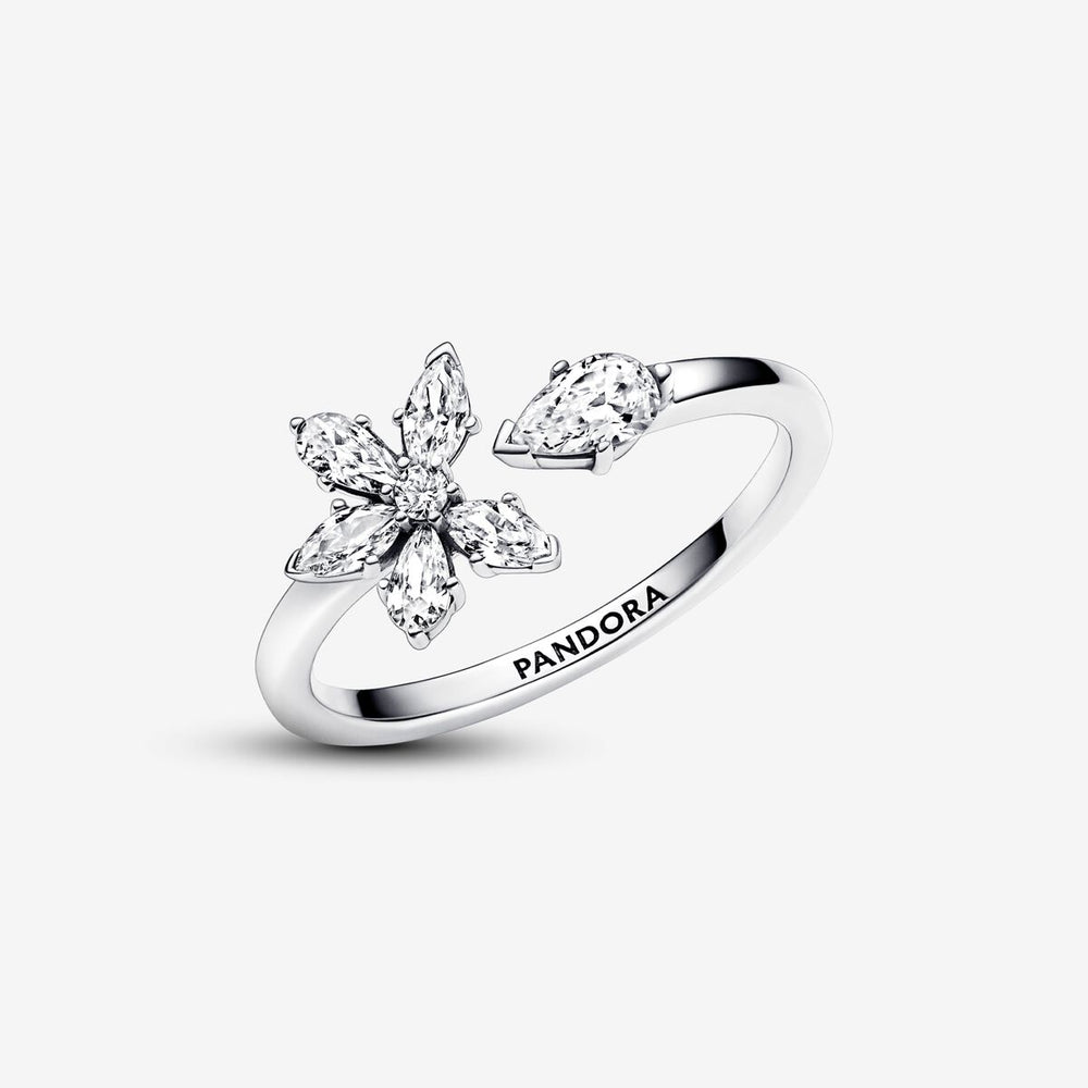 
                      
                        Pandora Sparkling Herbarium Cluster Open Ring
                      
                    