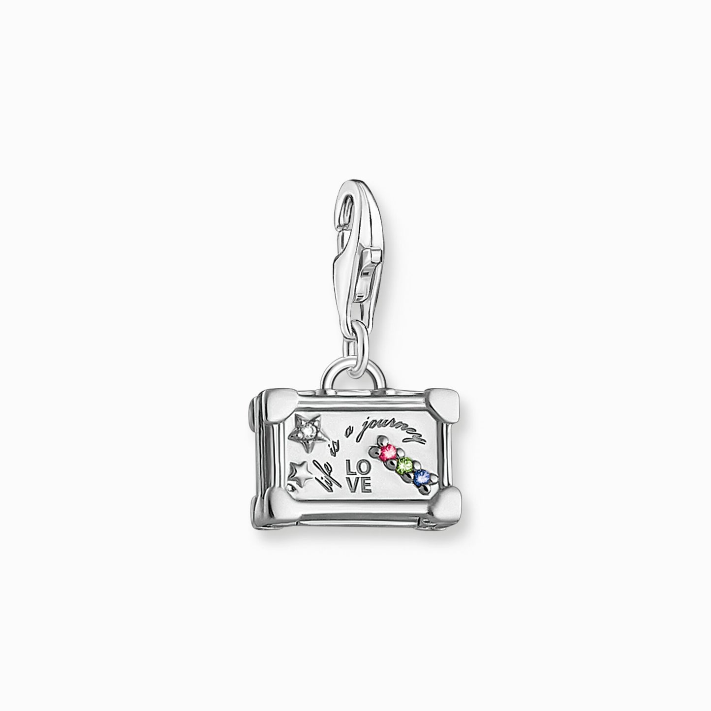 Thomas Sabo Charm pendant colourful vintage suitcase silver