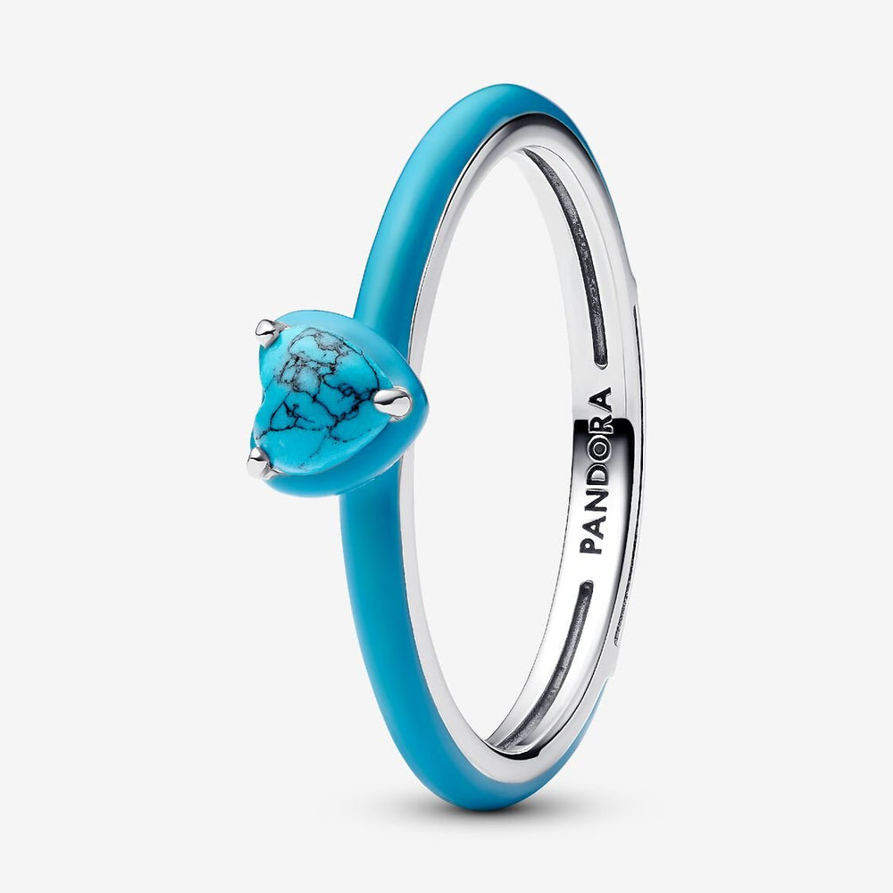 Pandora ME Turquoise-coloured Heart Stone Ring