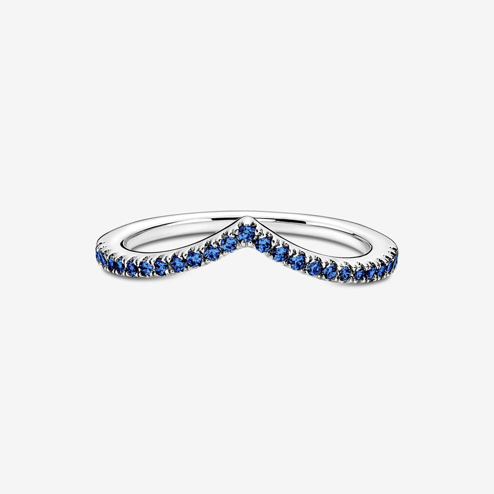 
                      
                        Pandora Timeless Wishbone Sparkling Blue Ring
                      
                    