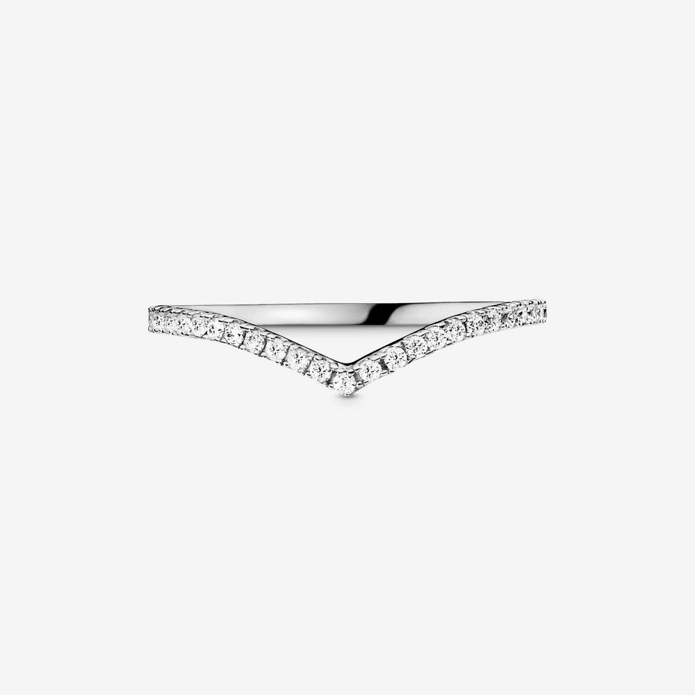 
                      
                        Pandora Sparkling Wishbone Ring
                      
                    