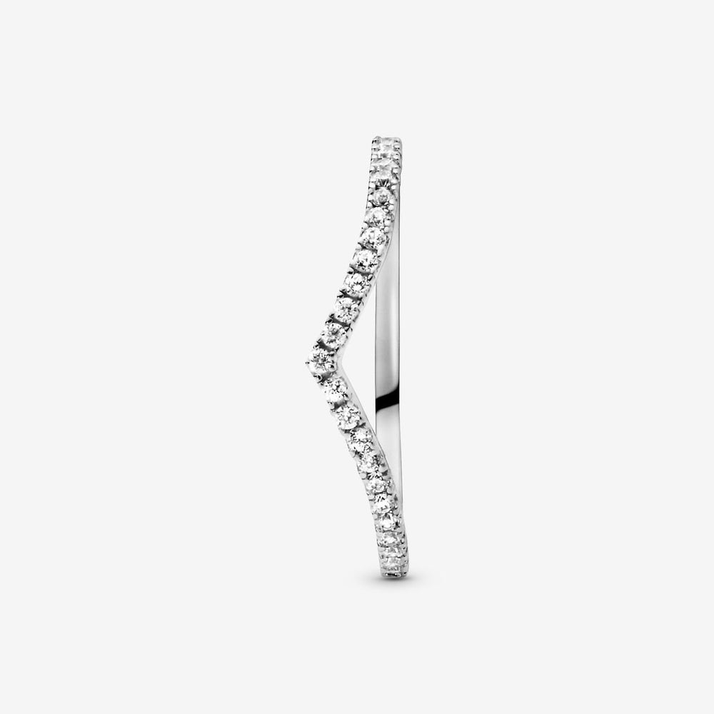 
                      
                        Pandora Sparkling Wishbone Ring
                      
                    