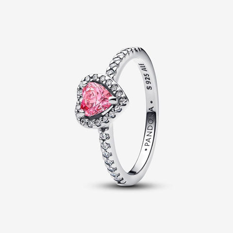 Pandora Elevated Pink Heart Ring