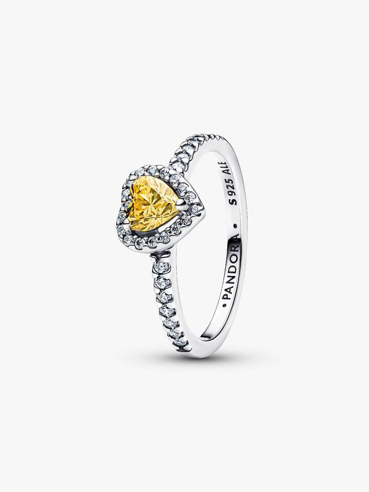Pandora Sparkling Elevated Heart Ring