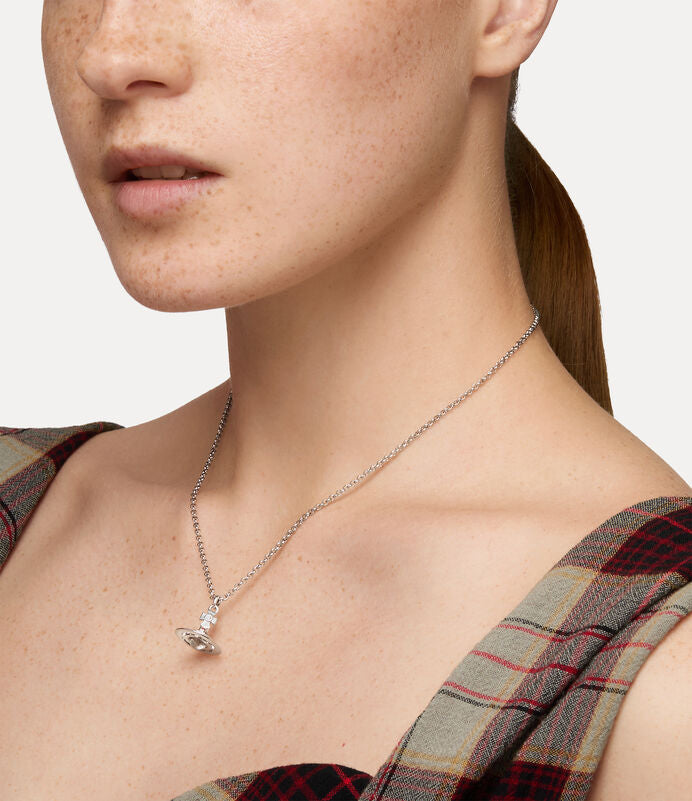 
                      
                        Vivienne Westwood New Petite Orb Pendant Necklace Platinum Tone
                      
                    