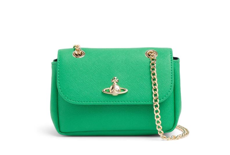 
                      
                        Vivienne Westwood Saffiano Small Purse with Chain Bright Green
                      
                    