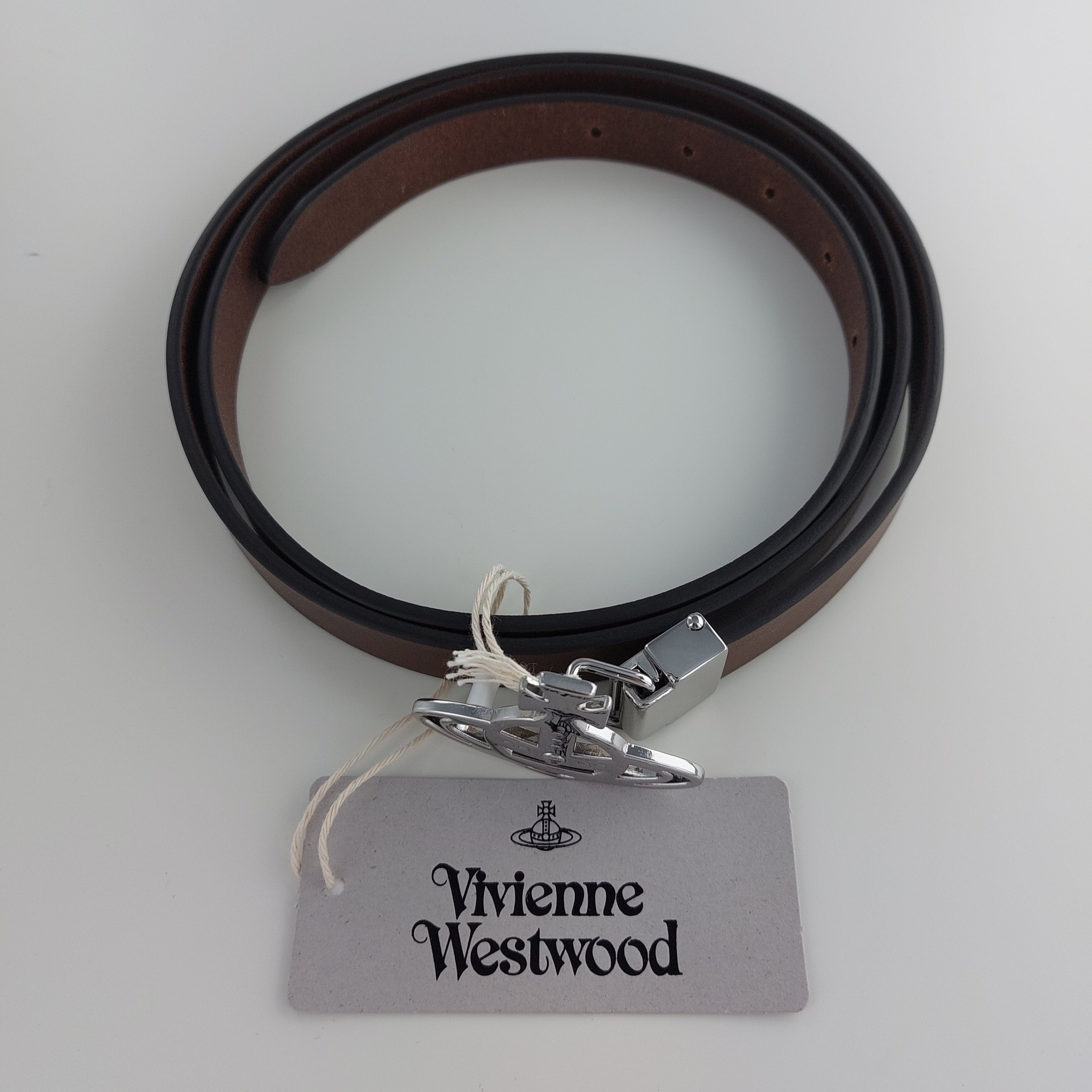 Vivienne Westwood Small Line Silver Orb Buckle Belt – Coe & Co. Stores