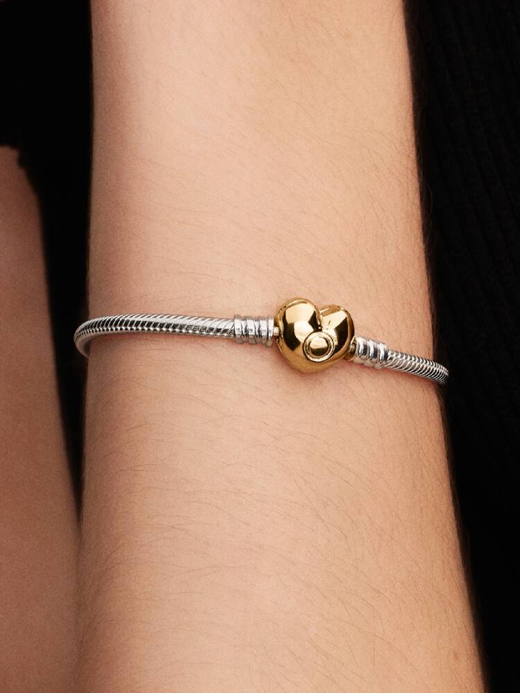 Pandora Heart Clasp Snake Chain Bracelet