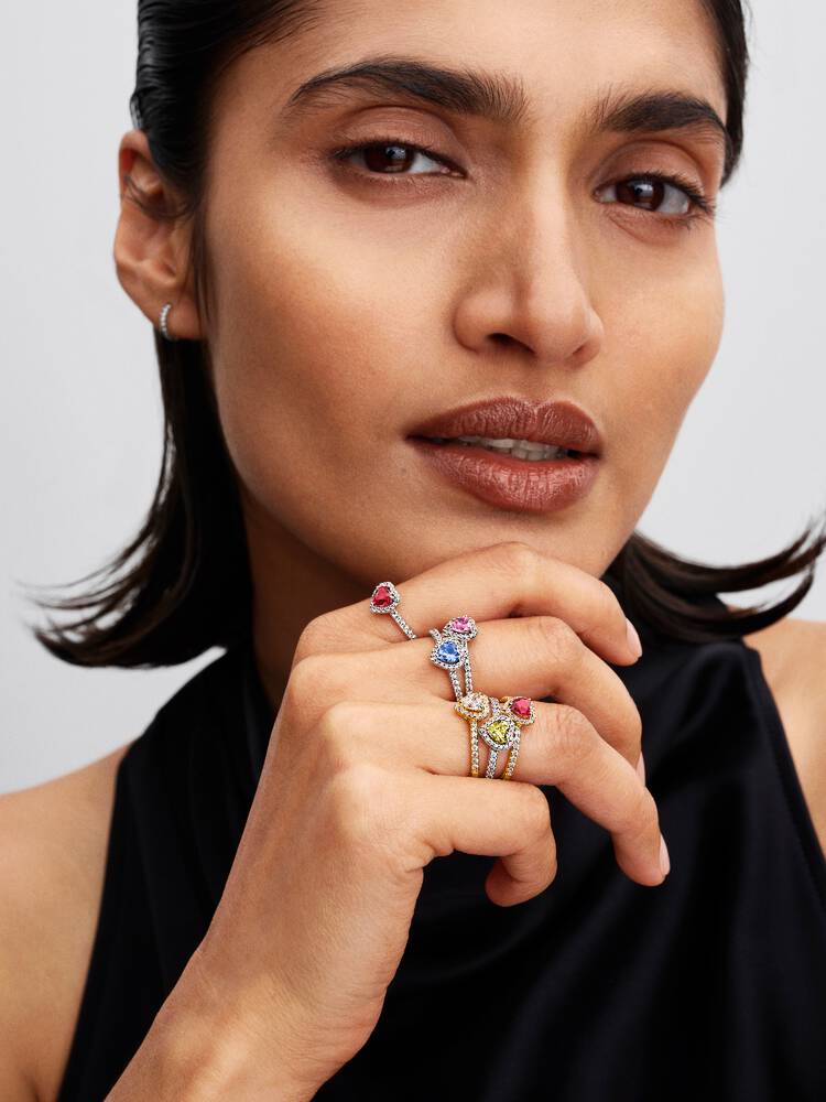 
                      
                        Pandora Sparkling Elevated Heart Ring
                      
                    