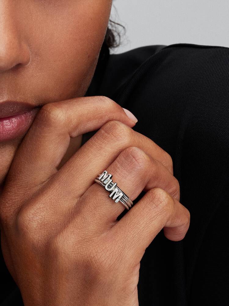 Pandora MUM Letters Splittable Ring