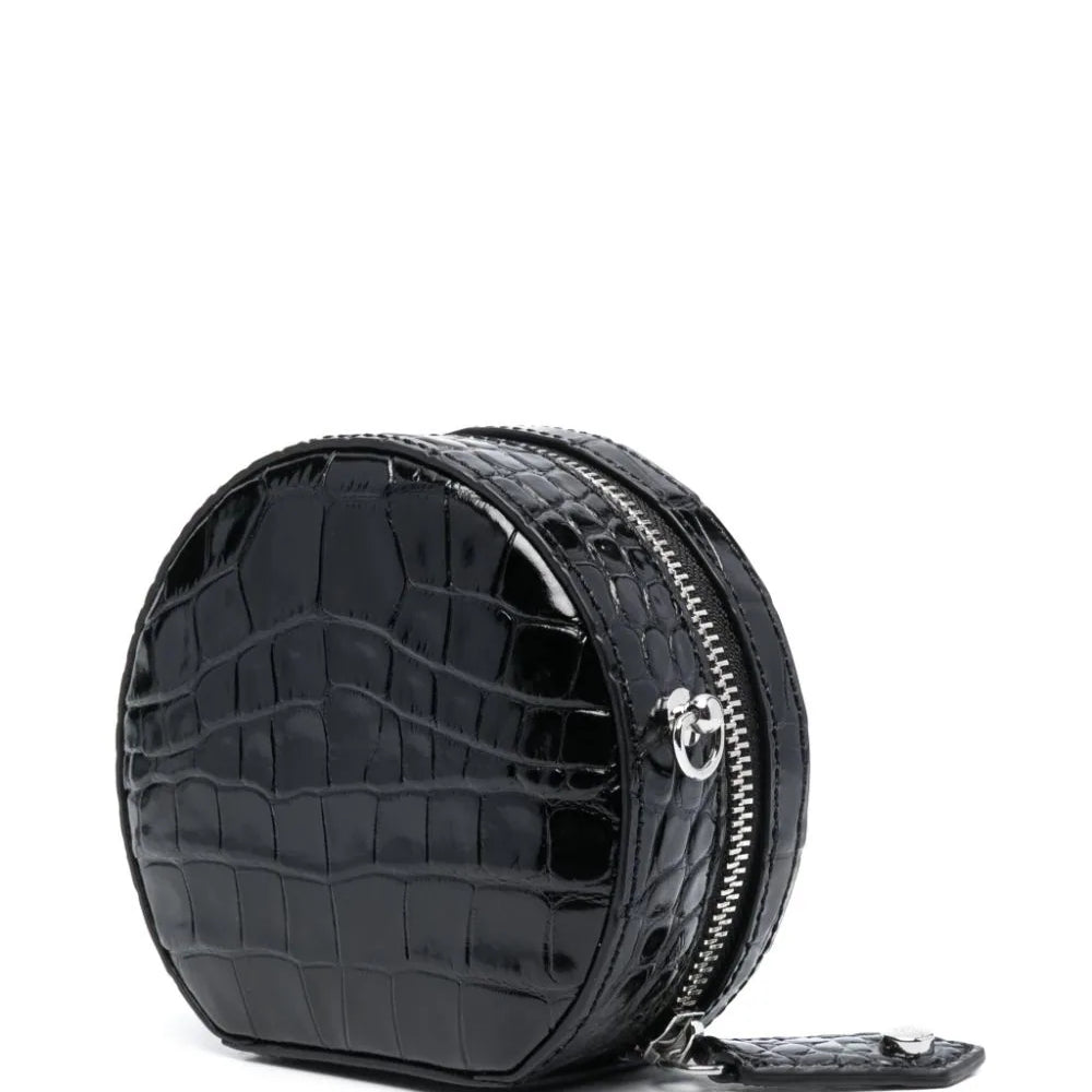 
                      
                        Vivienne Westwood Crocodile Mini Round Crossbody Black Bag
                      
                    