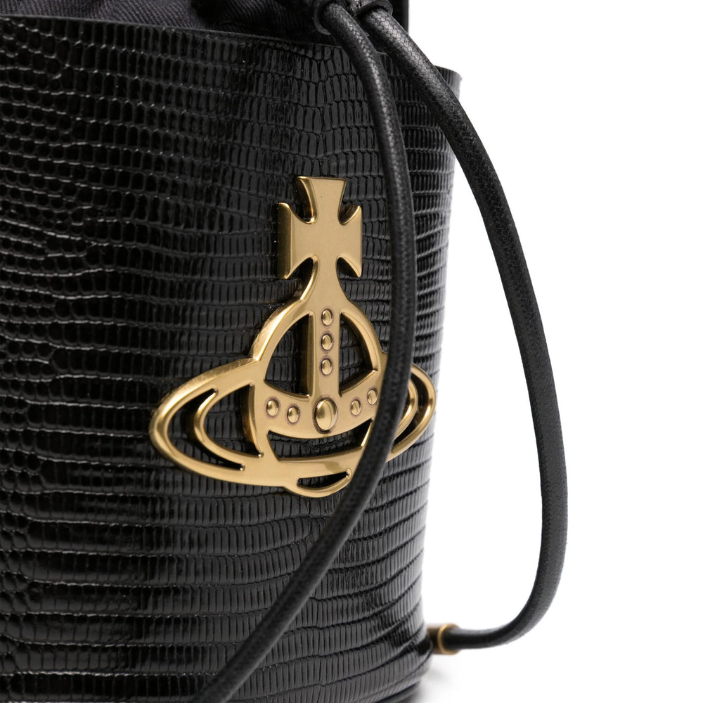 
                      
                        Vivienne Westwood Black Daisy Drawstring Bucket Bag
                      
                    