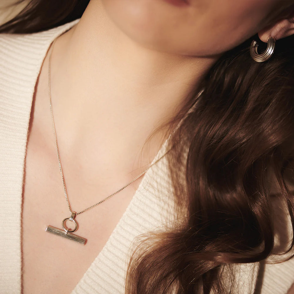 
                      
                        Rachel Jackson Silver T-Bar Necklace
                      
                    