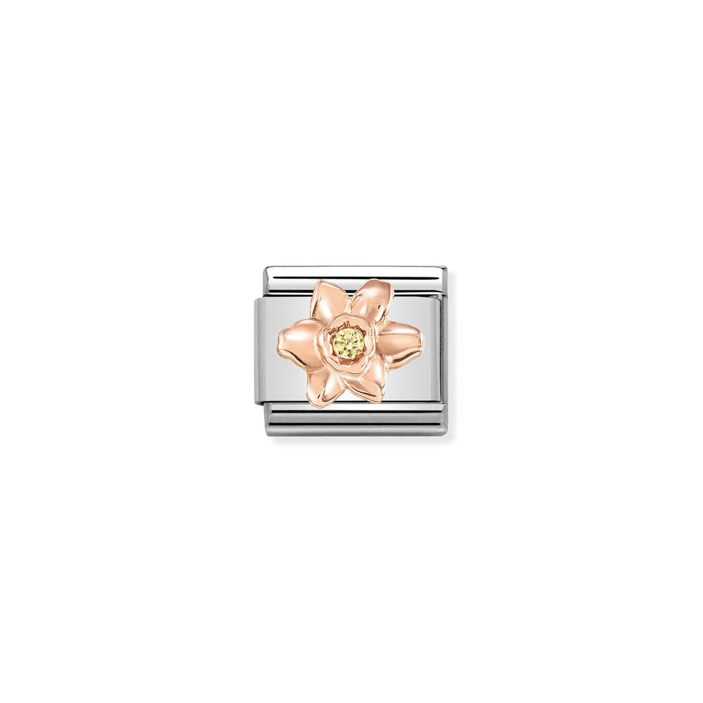 Nomination Classic Link Daffodil with Yellow CZ
