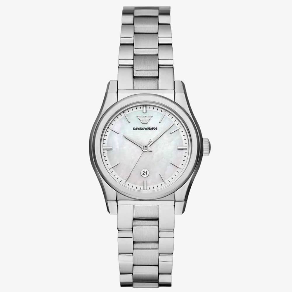 Emporio Armani Ladies Federica Mother of Pearl Watch