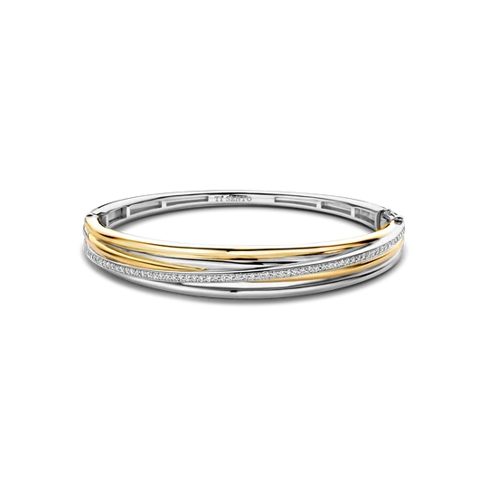 Ti Sento Zirconia Crossover Bangle Bicolor