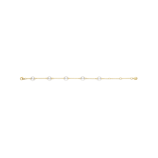Ti Sento Pearl Charm Bracelet Gold Vermeil