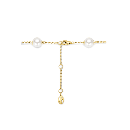 Ti Sento Pearl Charm Bracelet Gold Vermeil