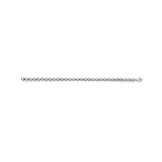 Ti Sento Round Zirconia Bracelet Silver