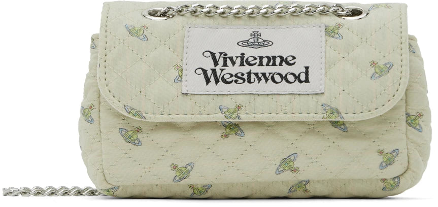 Vivienne Westwood Quilt Baby Orb Small Purse with Chain