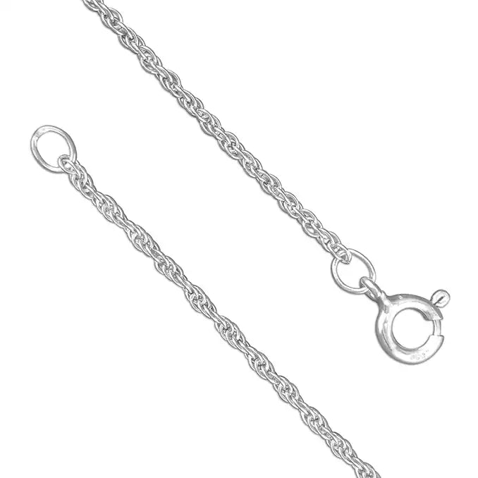Coe & Co Sterling Silver Light Prince of Wales Chain 46cm/18in