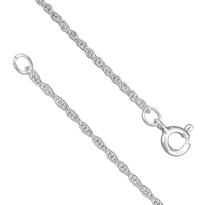 Coe & Co Sterling Silver Light Prince of Wales Chain 46cm/18in