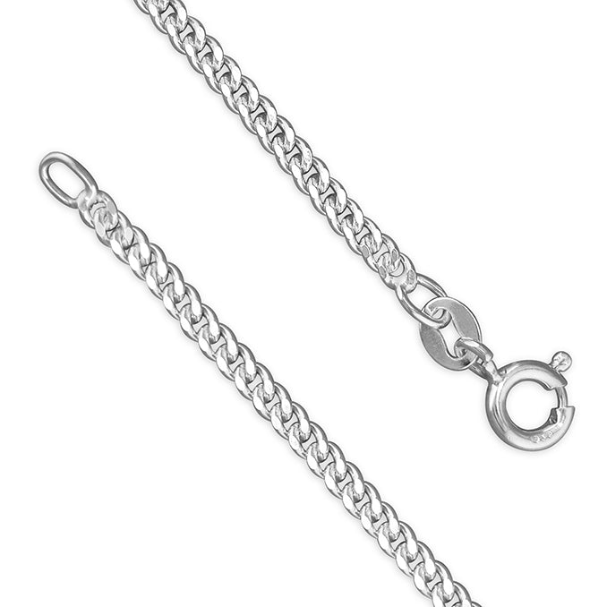 Coe & Co Sterling Silver Diamond Cut Curb Chain 20inch