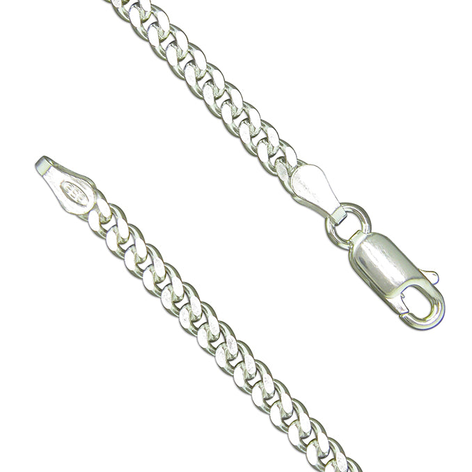 Coe & Co Sterling Silver Heavy-Diamond Cut Curb Chain 20inch