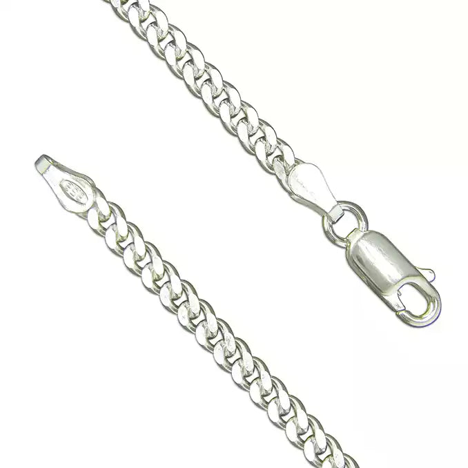 Coe & Co Silver 76cm / 30inch Diamond Cut Curb Chain