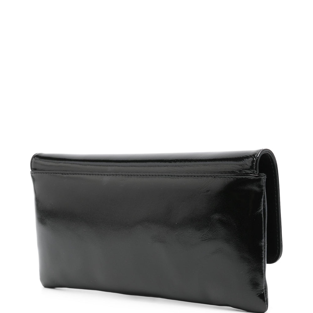 
                      
                        Vivienne Westwood Flap Closure Clutch Bag Black Shiny Leather
                      
                    