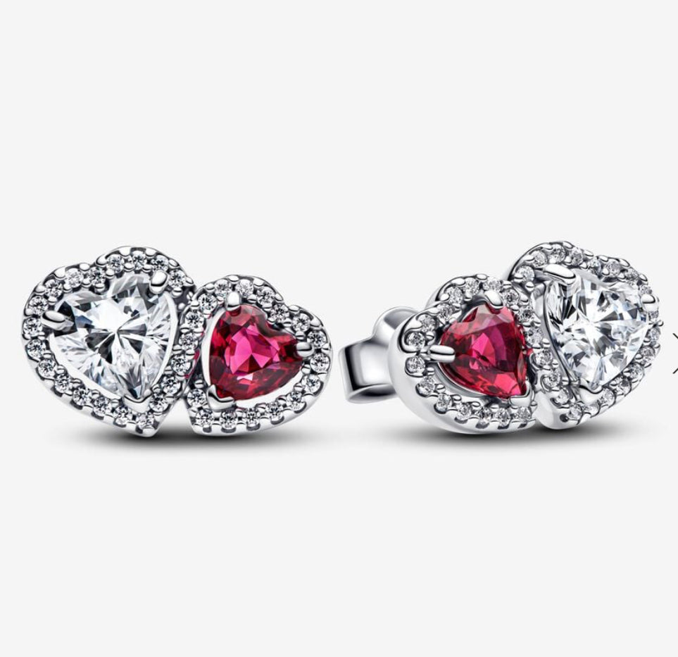 
                      
                        Pandora Halo Hearts Stud Earrings
                      
                    