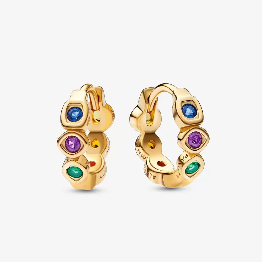 Pandora Marvel The Avengers Infinity Stones Hoop Earrings